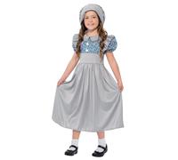 Smiffys Costume Scolara vittoriana, Grigio, con vestito e cappello
