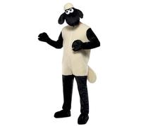 Smiffys Costume Shaun the Sheep, Bianco, con tuta intera e copricapo Halloween, Carnevale
