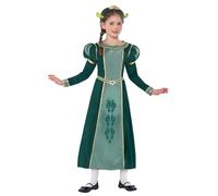 SMIFFYS Costume Shrek Princess Fiona, Verde, con abito, copricapo tiara e orecchie Halloween