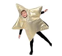 Bambino Natale Stella Costume Oro Splendente Nuovo Ragazzi Età 4-6