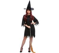 Donna Costume da Strega Adulti Halloween Costume Streghe Completo UK 8-18