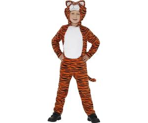 SMIFFYS Costume Tigre, arancione e nero, tuta con cappuccio e coda