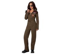 SMIFFYS Costume Top Gun donna, Cachi, con tuta