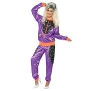 SMIFFYS Costume Tuta retro, da donna, viola, con giacca e pantaloni Halloween