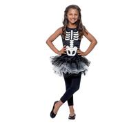 Ragazze Scheletro Dolce Cuore Tutu Costume Ossa Carino Bambini Halloween Costume