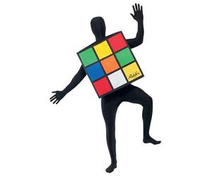 Smiffys Costume unisex Rubik's Cube, Multicolore, con cubo Halloween