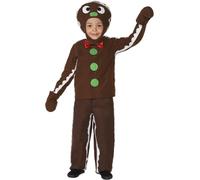 SMIFFYS Costume uomo piccolo Pan di zenzero, Marrone, con top, pantaloni e copricapo