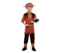 SMIFFYS Costume Vichingo, marrone, con top, pantaloni e cappello Halloween