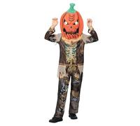 SMIFFYS Costume zucca spaventapasseri mietitore, All In One e maschera in EVA Halloween