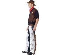 Smiffys Costume da cowboy, marrone, con panciotto, pantaloni, sciarpa e cappello Halloween