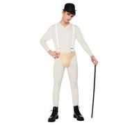 SMIFFYS Costume da culto classico, Bianco, Body, pantaloni, bretelle e cappello