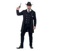Smiffys Curves Sheriff Costume, Black (Size L)