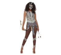 Indiano Nativo Dark Spirit Zulu Warrior Costume Travestimento Donna Halloween