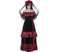 Smiffys Deluxe Day of the Dead Bride Costume, Black (Size S)