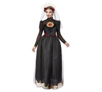 Giorno Dei Morti Scuro Sposa Donna Halloween Deluxe Costume Messicano Costume