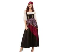 SMIFFYS Costume da veggente, Nero, con abito e bandana Halloween