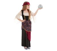 SMIFFYS Costume da veggente, Multicolore, con abito e bandana Halloween, Carnevale