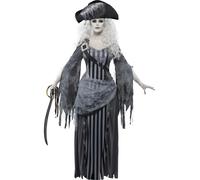 Smiffys Deluxe Ghost Ship Princess Costume, Grey (Size L)