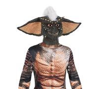 Smiffys Deluxe Gremlins - Maschera in lattice a 2 strisce con capelli bianchi Mohawk con licenza ufficiale horror per adulti
