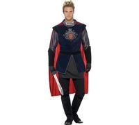 Smiffys Deluxe King Arthur Costume, Black (Size XL)