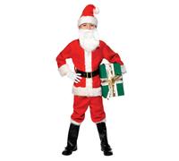 Smiffys Deluxe Santa Costume & Beard, Red (Size M)
