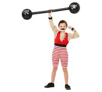 Smiffy's Costume Strong Boy Deluxe – Multicolore, tuta corta e baffi – Taglia S