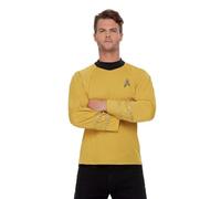 Smiffy's, divisa da comando di Star Trek, serie originale, top dorato, licenza ufficiale Star Trek, costume per adulti