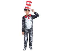 Smiffys Dr Seuss Cat in the Hat Child Costume - Official Licensed Kids Fancy Dre