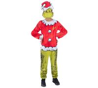Smiffys Dr Seuss The Grinch Santa Costume Age 10-12