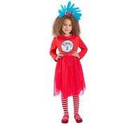 Smiffys Dr Seuss Thing 1 & Thing 2 Girls Costume Dress, Official Licensed Cat in