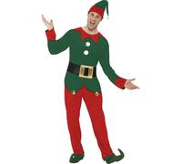 Smiffys Elf Costume, Red & Green (Size M)