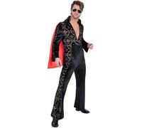 Smiffys Elvis Nero Strass Costume