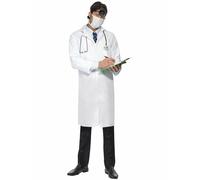 Smiffys Emergenza Er Medico Bianco Giacca Maschera Adulti Uomo Costume Halloween