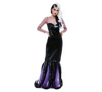 SMIFFYS Costume da strega malvagia del mare, Nero, Vestito
