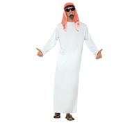Uomo Falso Sheikh Costume Arab Arabo Completo Da Smiffys