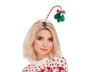 SMIFFYS Fascia copricapo Baci sotto l'agrifoglio, Rosso e bianco Halloween