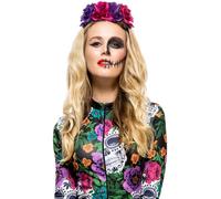 Smiffys Fascia Giorno dei Morti, Multicolore, con rose