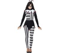 Smiffys Female Jester Costume, Black (Size L)