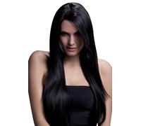 Calore Resistente Parrucca Lavabili Styleable Donna Costume Nero Ambra 71c