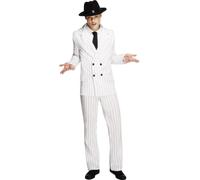 Smiffys Fever Gangster Costume, White (Size M)