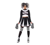 Smiffys Fever Gothic Cheerleader Costume, Black (Size M)