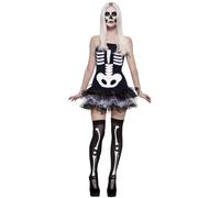 Smiffys Fever Scheletro Teschio Tutu Punk Adulto Donna Halloween Costume 31969