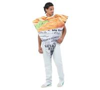 Smiffys Fish & Chips - Poncho per travestimento, divertente, per cibo e bevande