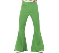 SMIFFYS Pantaloni a zampa d'elefante anni '60, da uomo, verdi
