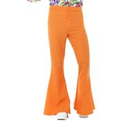 Smiffys Flared Trousers, Mens, Orange (Size L)