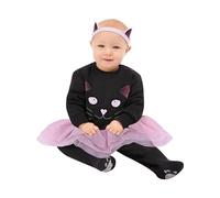 SMIFFYS Gatto per bebè, Nero, Tutto in uno con tutù e fascia Halloween