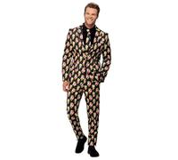 Smiffys Ghostbusters Stand Out Suit for Adults, Jacket, Trousers, and Tie in Black, Officially Licensed, Fully Lined Jacket with Working Pockets, Ideal for Halloween, 80s Theme Parties, and Students
