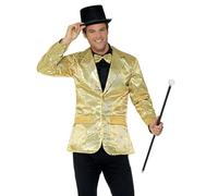 SMIFFYS Giacca con paillette, dorata, da uomo Halloween, Carnevale