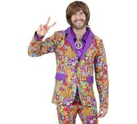 Smiffys Giacca della pace arcobaleno anni '60, anni '60, costume anni '60