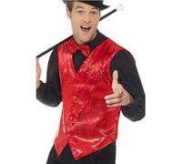 SMIFFYS Gilet con paillette, Rossa